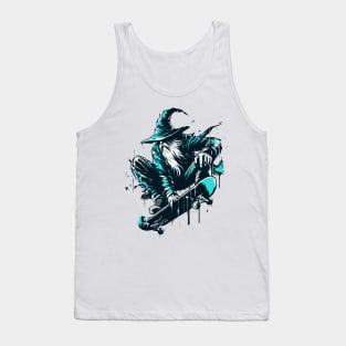 Cool blue skate wizard Tank Top